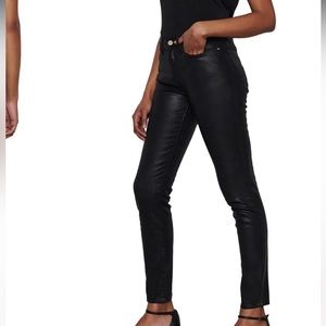 FRAME denim  Le Skinny de Jeanne noir Coated Jeans size 25 NWT